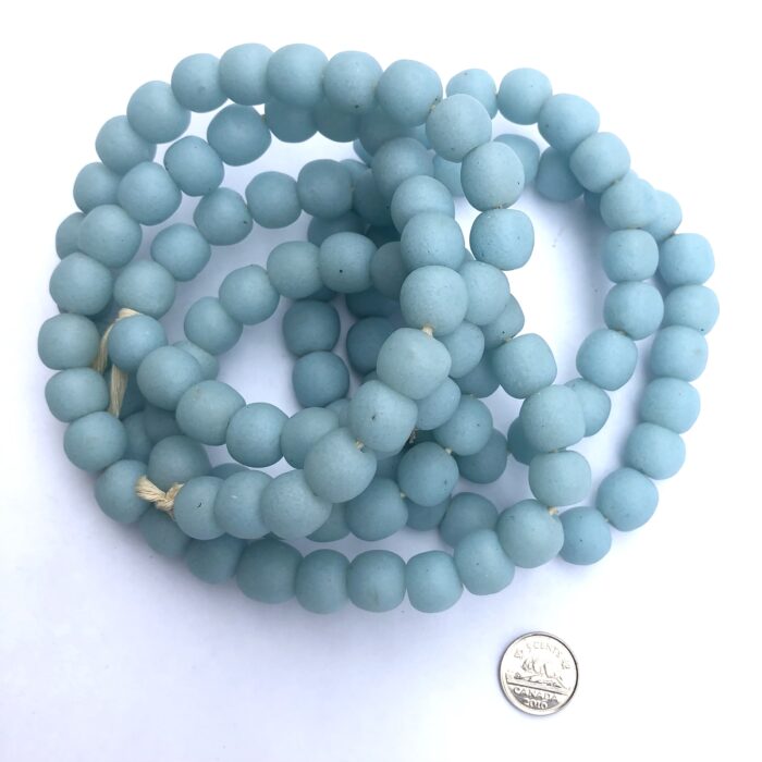 Light Blue Pastel Recycled Glass Beads