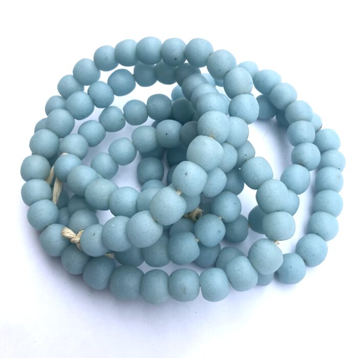 Light Blue Pastel Recycled Glass Beads