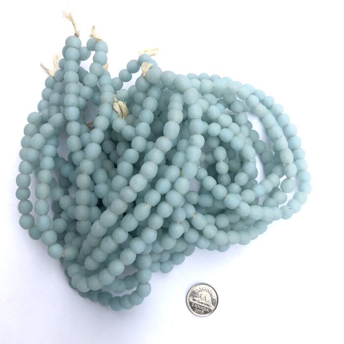 Light Blue Pastel Recycled Glass Beads
