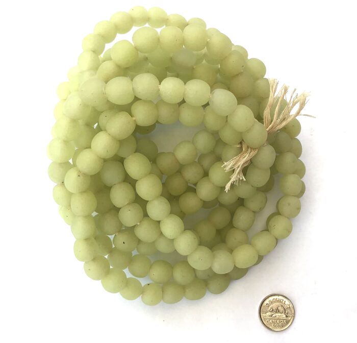 Pastel Lime Recycled Glass Beads