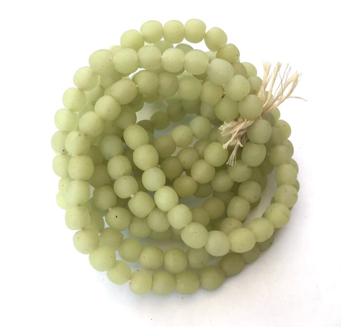 Pastel Lime Recycled Glass Beads
