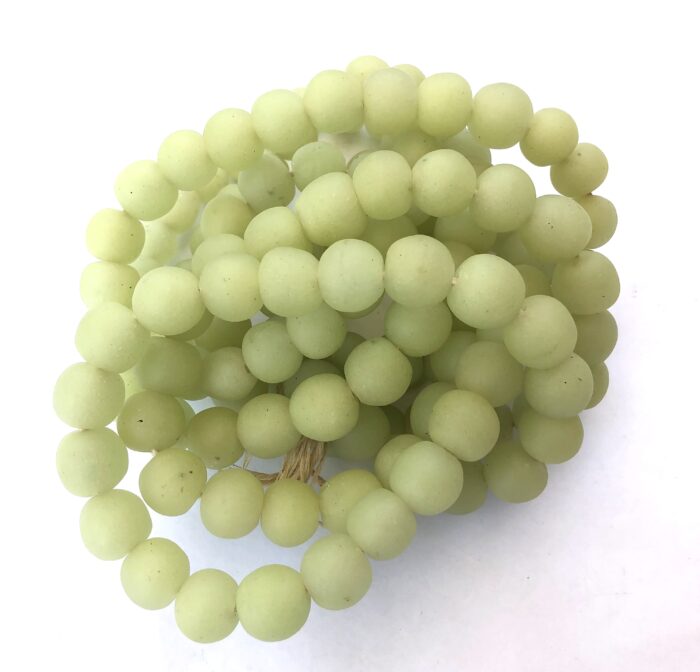 Pastel Lime Recycled Glass Beads