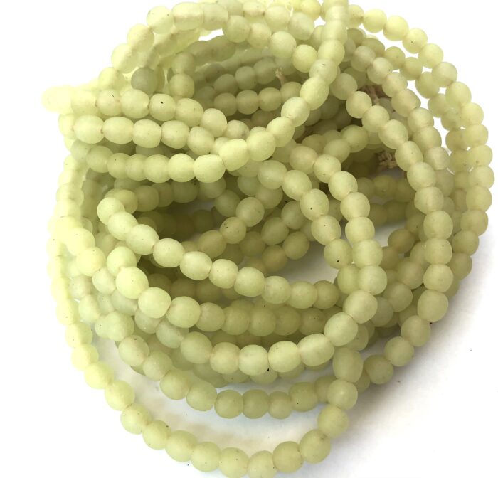 Pastel Lime Recycled Glass Beads 10mm