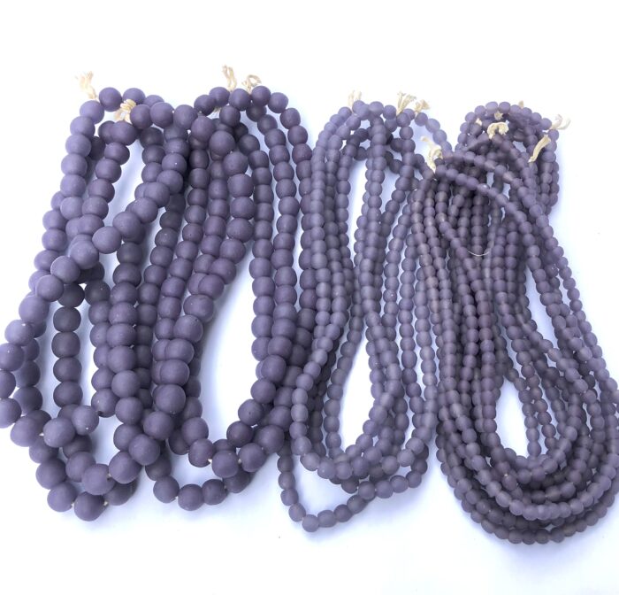 Polished Pastel Recycled Glass Beads
