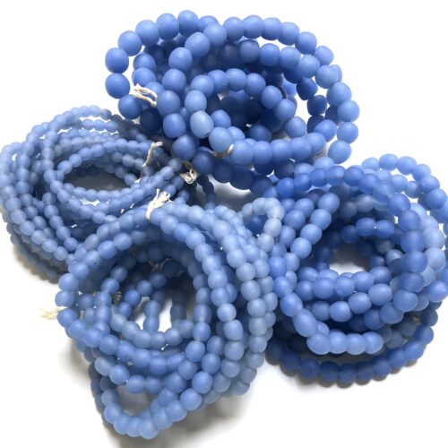 Pastel Blue Recycled Glass Beads