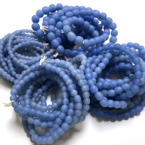 Pastel Blue Recycled Glass Beads