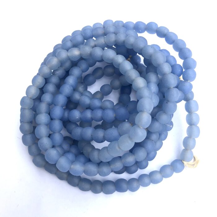Pastel Blue Recycled Glass Beads