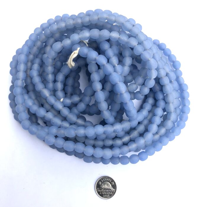 Pastel Blue Recycled Glass Beads
