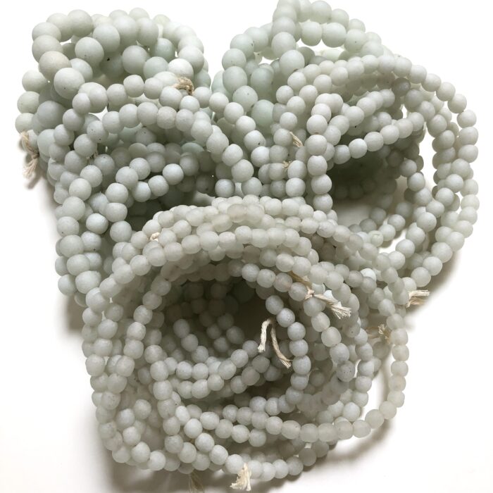 Pastel White Recycled Glass Beads