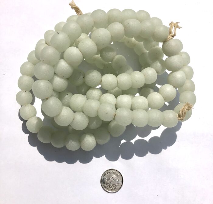 Pastel White Recycled Glass Beads