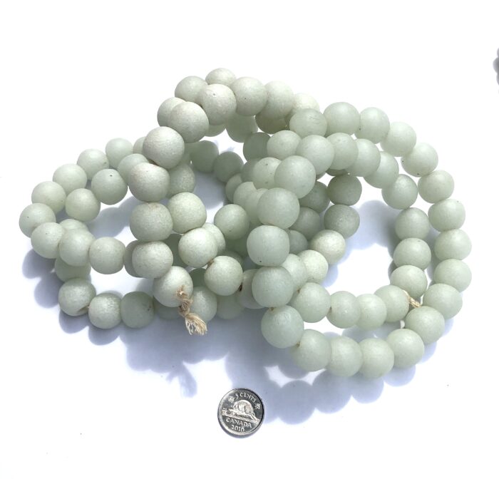 Pastel White Recycled Glass Beads