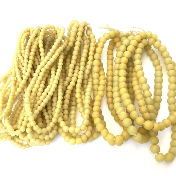 Polished Paster Recycled Glass Beads