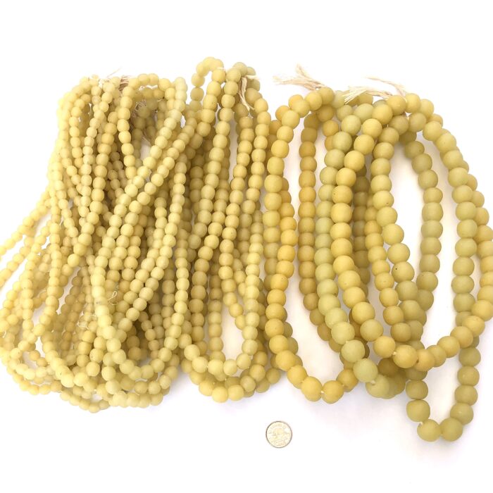 Polished Paster Recycled Glass Beads