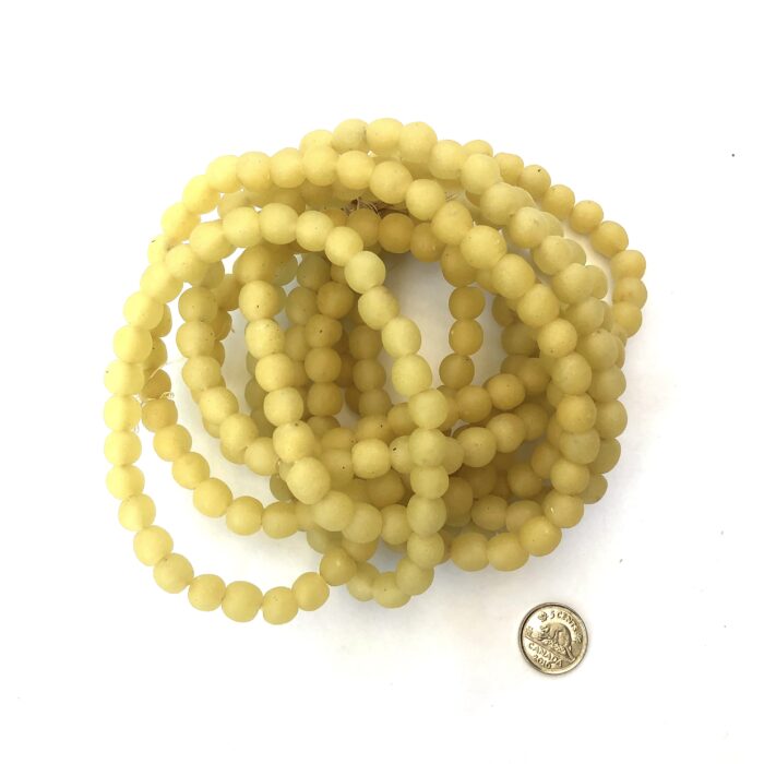 Polished Paster Recycled Glass Beads