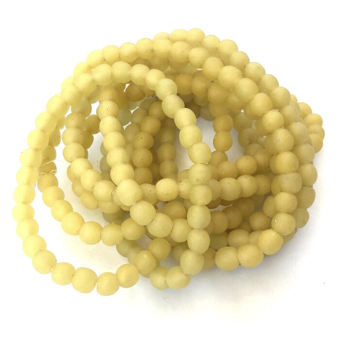 Polished Paster Recycled Glass Beads