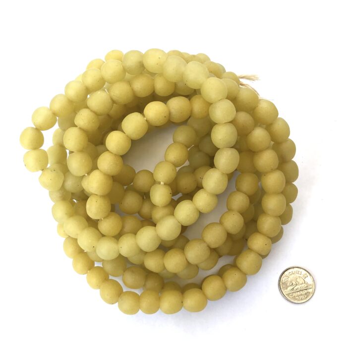 Polished Paster Recycled Glass Beads