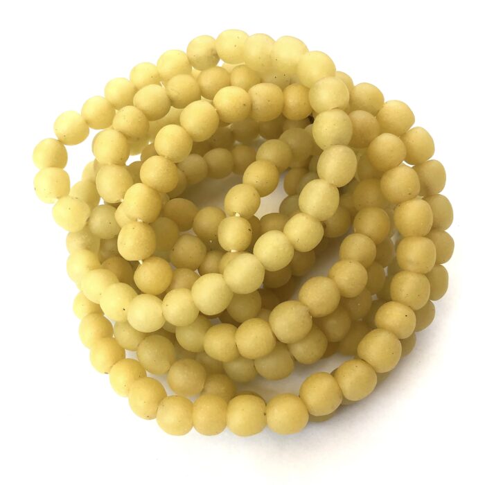 Polished Paster Recycled Glass Beads