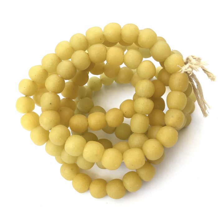 Polished Paster Recycled Glass Beads