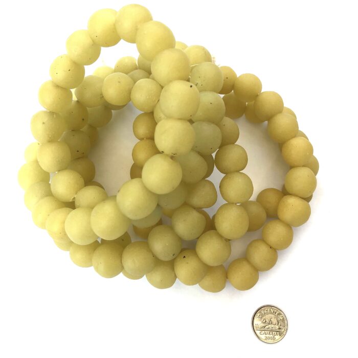 Polished Paster Recycled Glass Beads