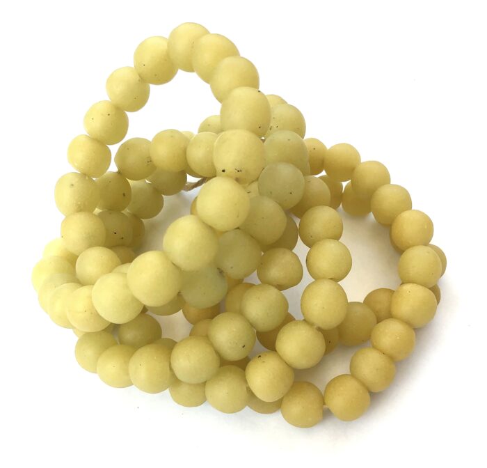 Polished Paster Recycled Glass Beads