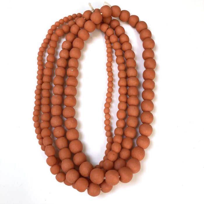Polished Green Recycled Glass Beads