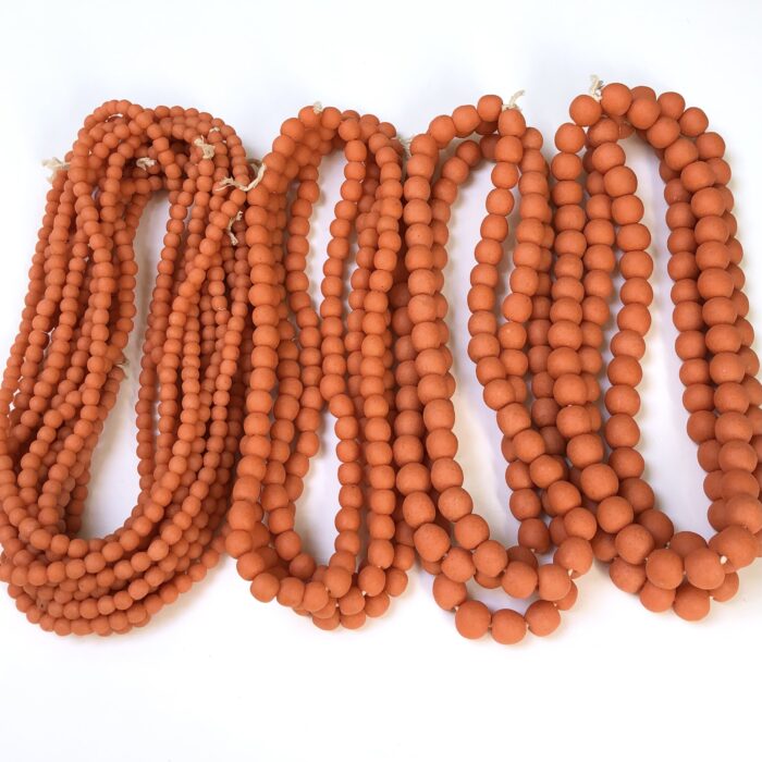 Polished Green Recycled Glass Beads