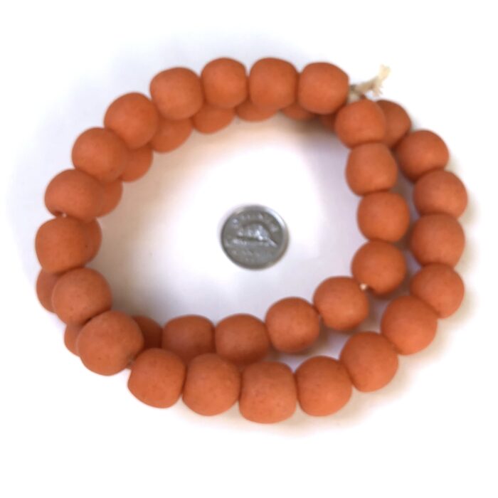 Polished Green Recycled Glass Beads