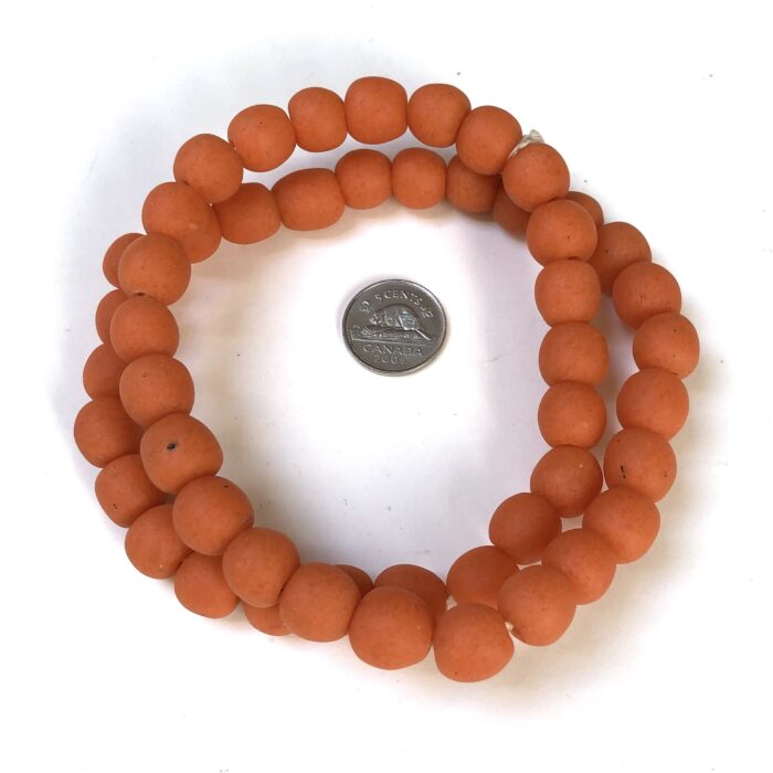 Polished Green Recycled Glass Beads