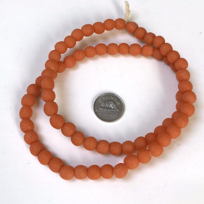 Polished Green Recycled Glass Beads