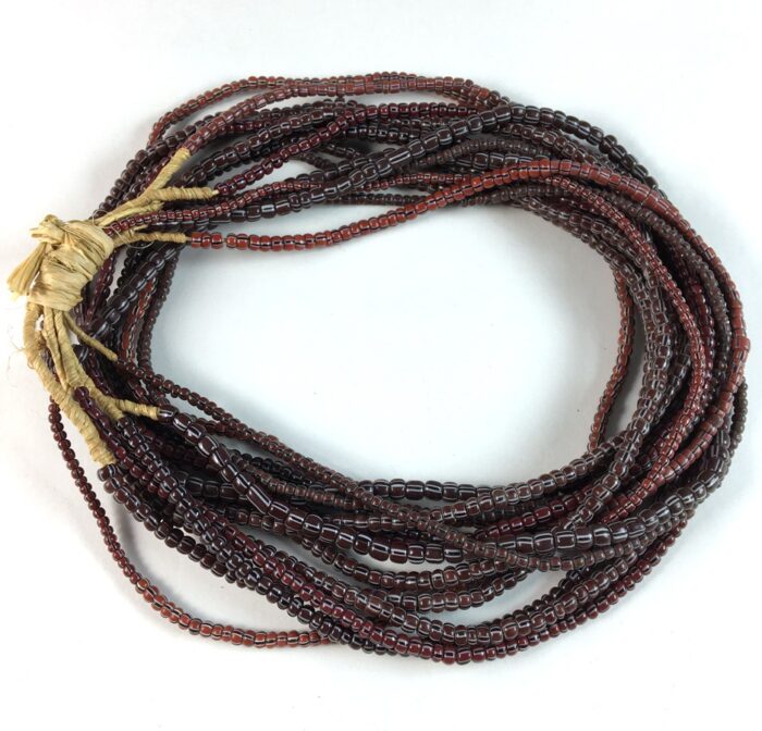 Small Brown Chevron Beads - Image 2