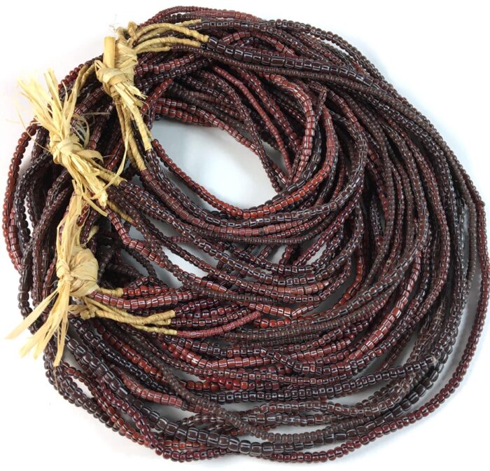 Small Brown Chevron Beads