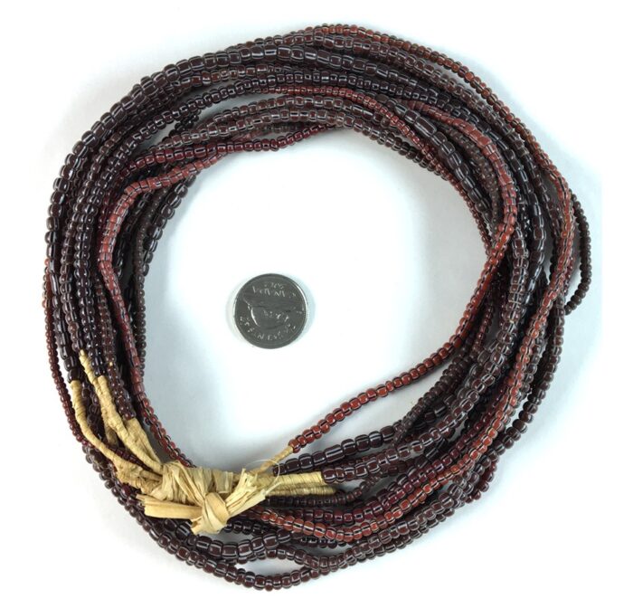 Small Brown Chevron Beads - Image 3