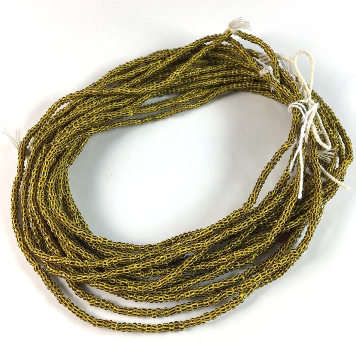 Black+Yellow Tiny Chevron Beads