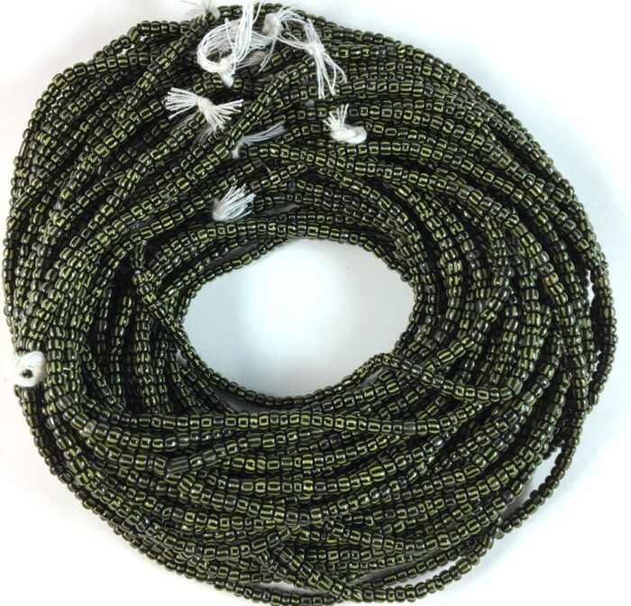 Black+Green Small Chevron Beads - Image 2