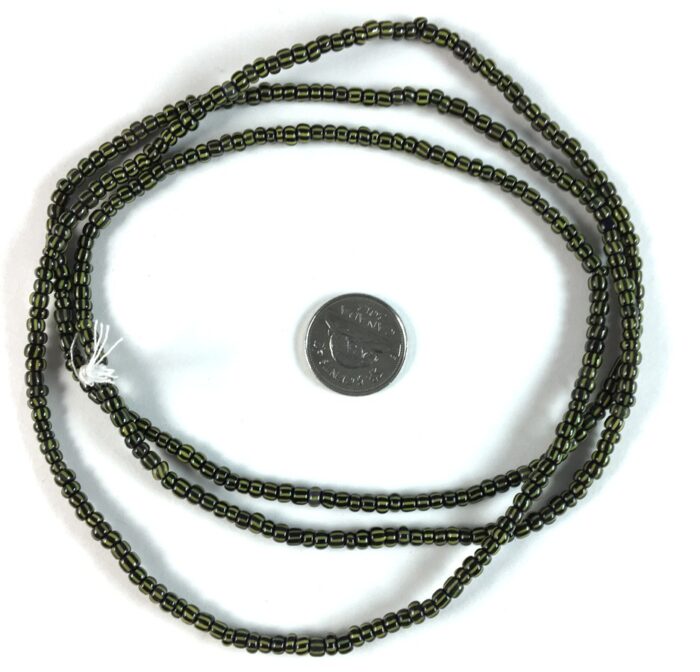 Black+Green Small Chevron Beads - Image 3