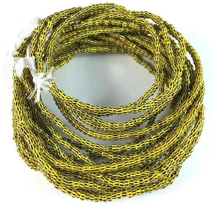 Black+Yellow Small Chevron Beads