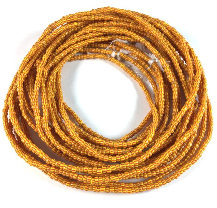 Yellow+Red Small Chevron Beads