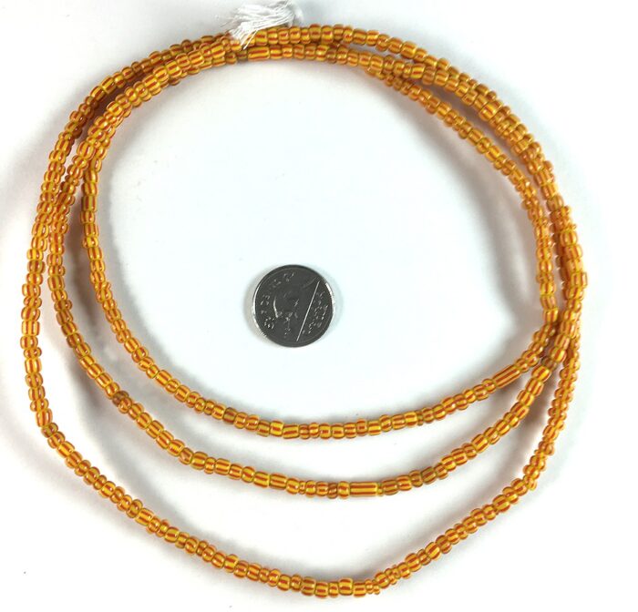 Yellow+Red Small Chevron Beads - Image 3