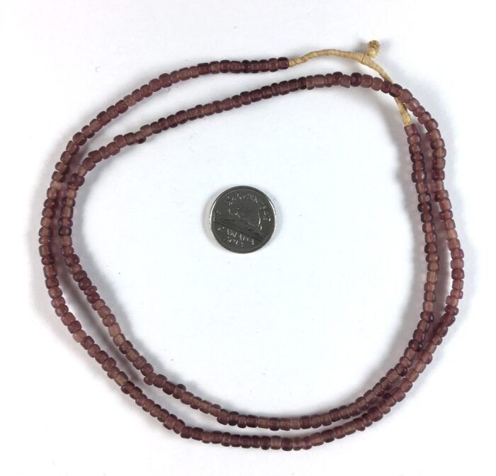 Small Purple- Brown Translucent Glass Beads - Image 3