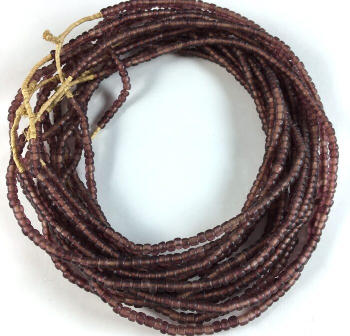Small Purple- Brown Translucent Glass Beads - Image 2