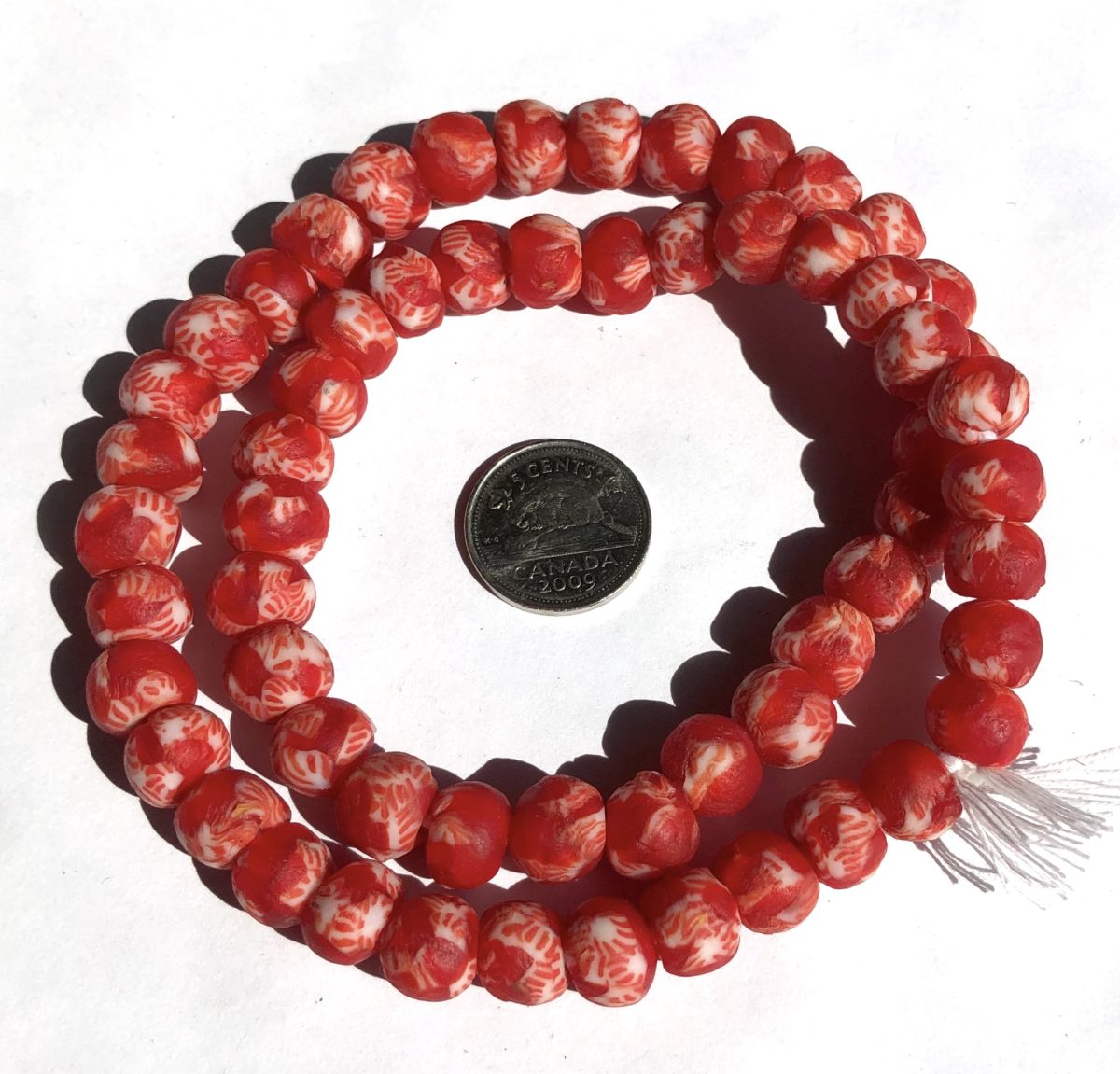 Fused Red Translucent Recycled Glass - Image 2