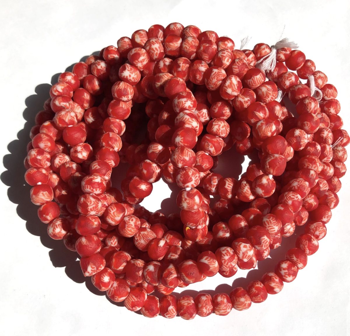 Fused Red Translucent Recycled Glass