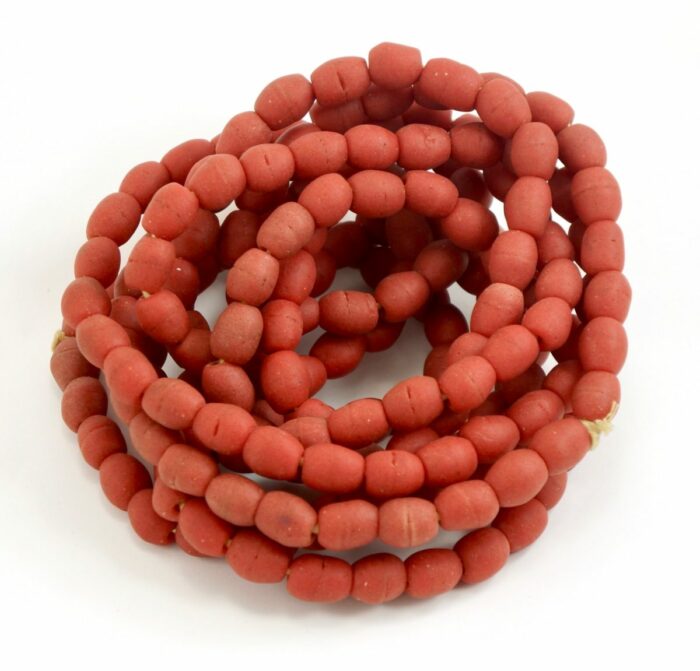 Watermelon Red Recycled Glass Beads