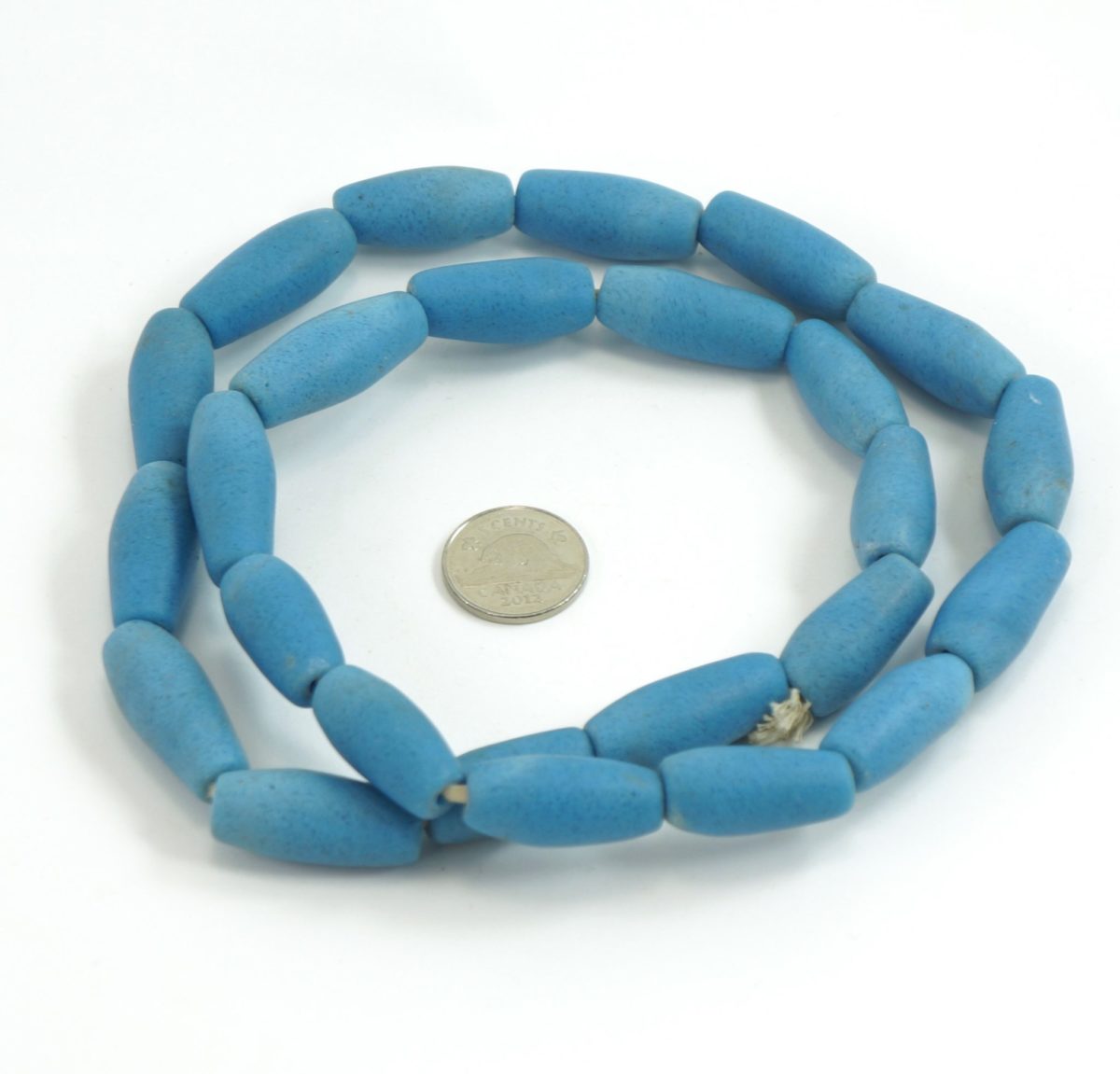 Robin's Egg Blue Recycled Glass Beads - Image 2