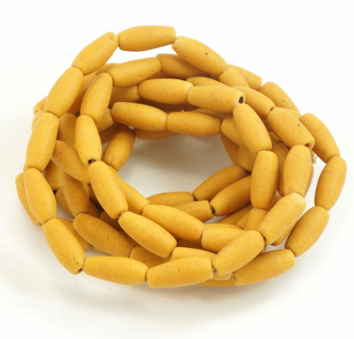 Sunflower Yellow Recycled Glass Beads - Image 2