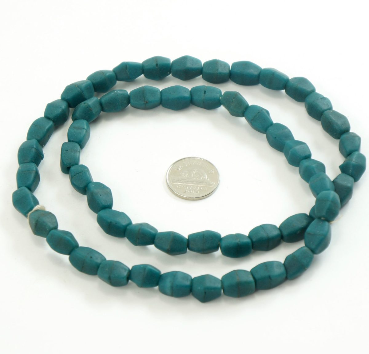 Teal Sandcast Beads - Image 3