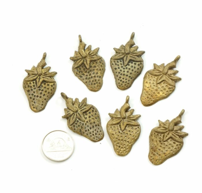 Brass Strawberry Pendant - Image 2