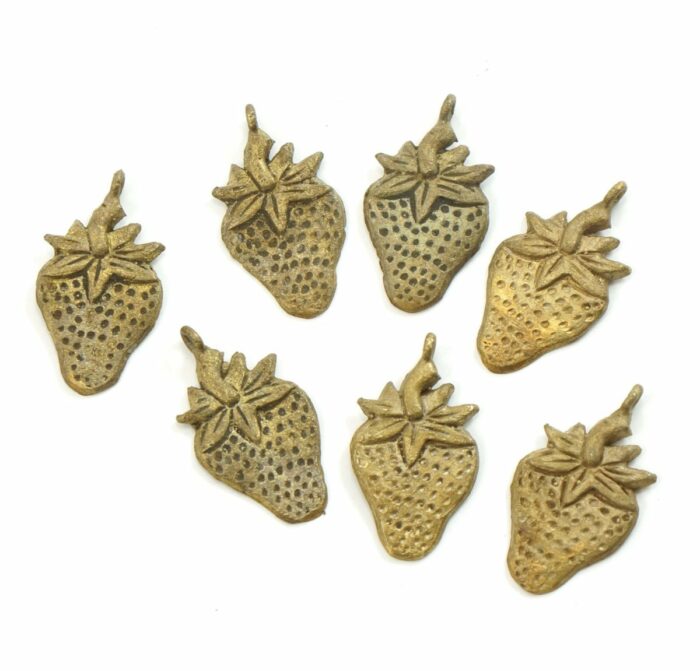 Brass Strawberry Pendant