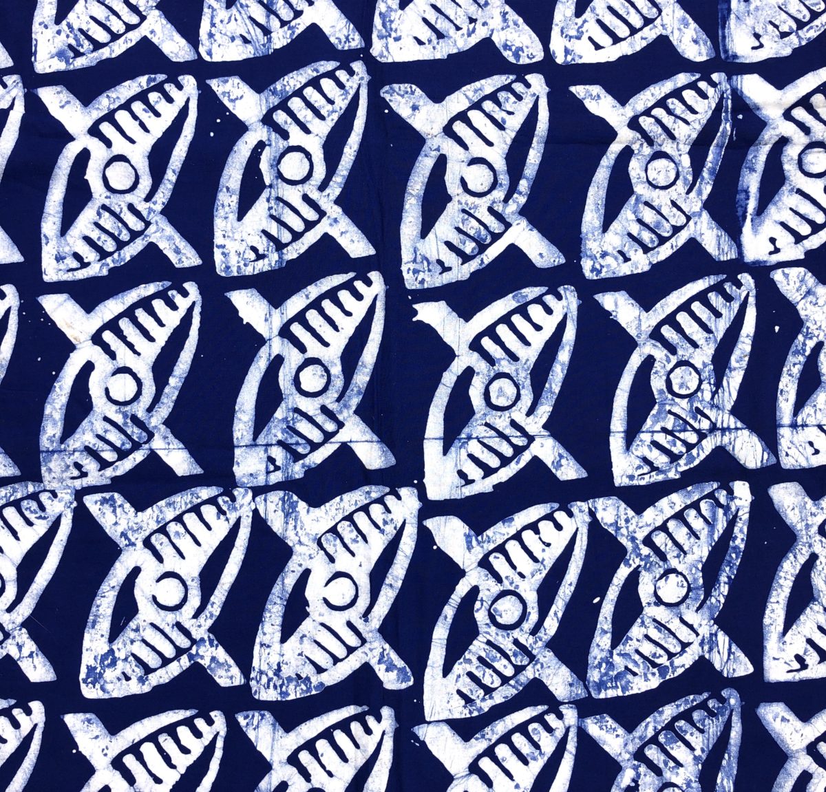 Dark Blue Batik Fabric - Image 2