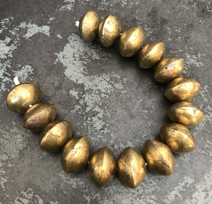 Mali Brass Coin Bead 28mm - Image 2